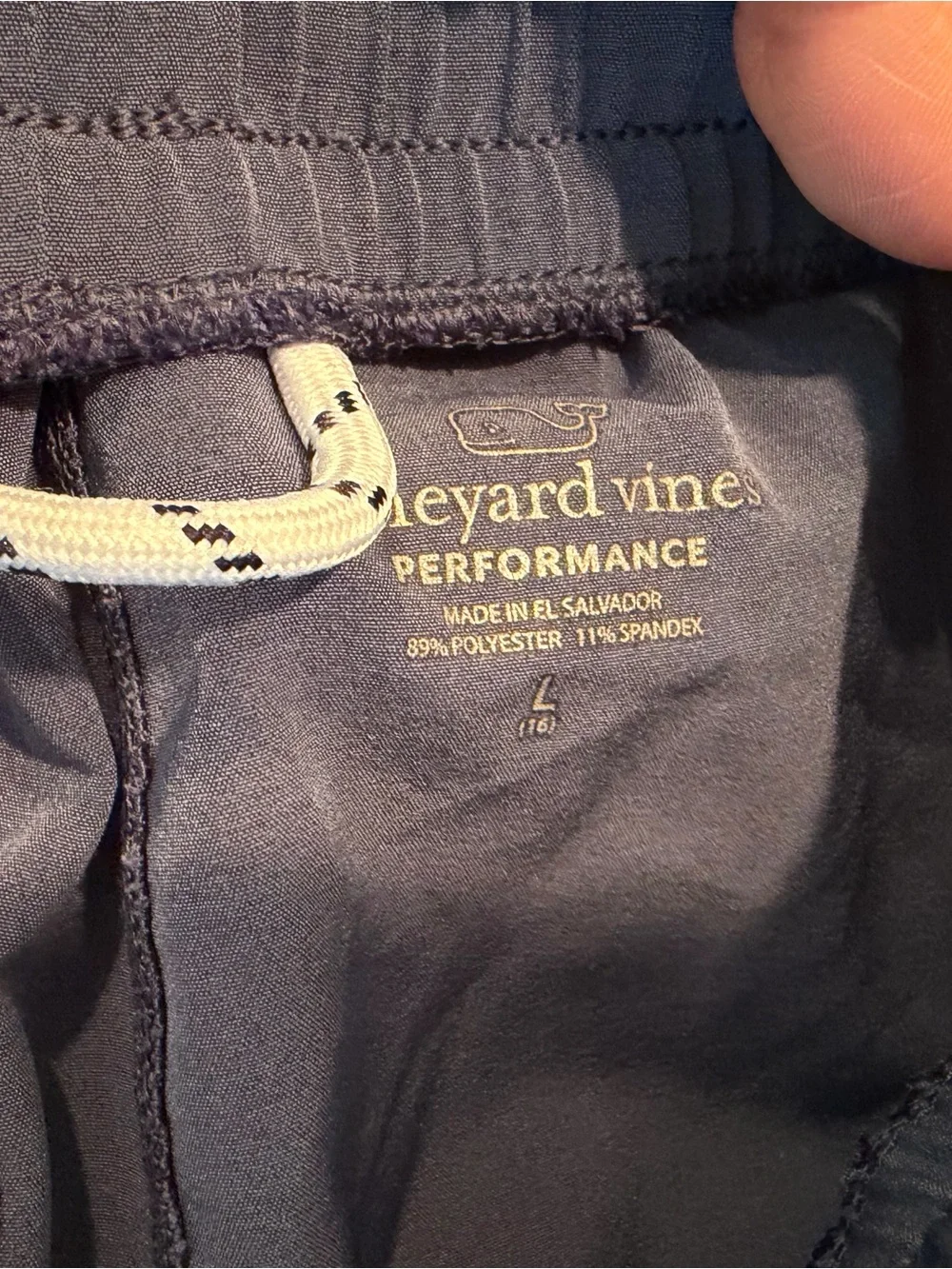 Vineyard Vines  Blue Drawstring Jogger Performance Pants Size L